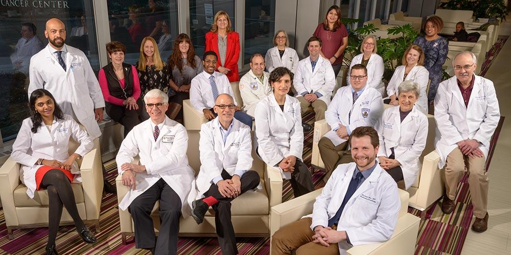 The Lung Cancer and Thoracic Oncology Program (TOP) team at the Upstate Cancer Center treats lung cancer, esophageal cancer, mesothelioma, mediastinal tumors, thymoma, malignant pleural effusion and cancers metastatic to the chest.