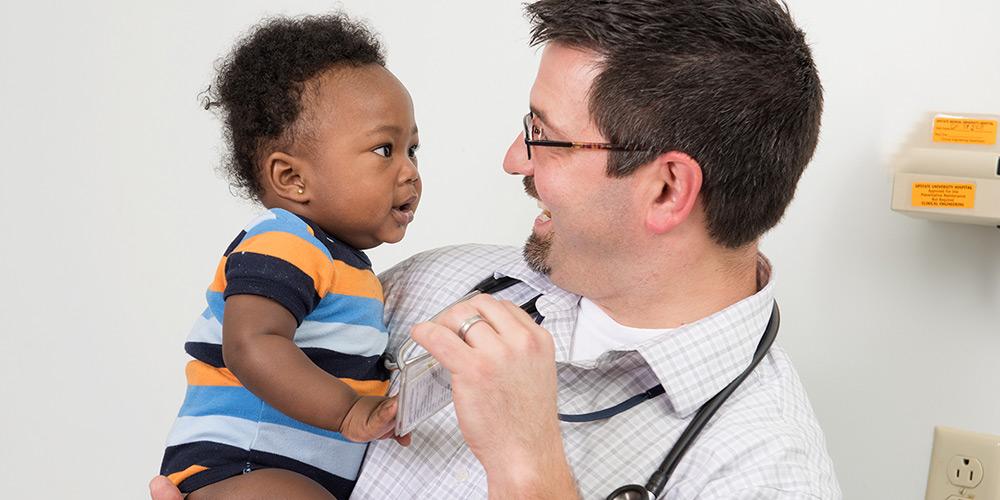 doctor with child
