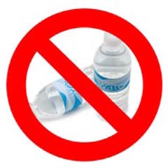 bottled water is out