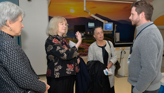 Genticist Mary-Claire King tours Upstate Cancer Center