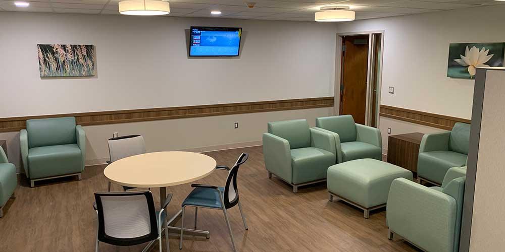 Discharge hospitality center