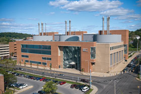The outside of the Institute for Human Perfomance building