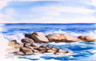 painting of coast
