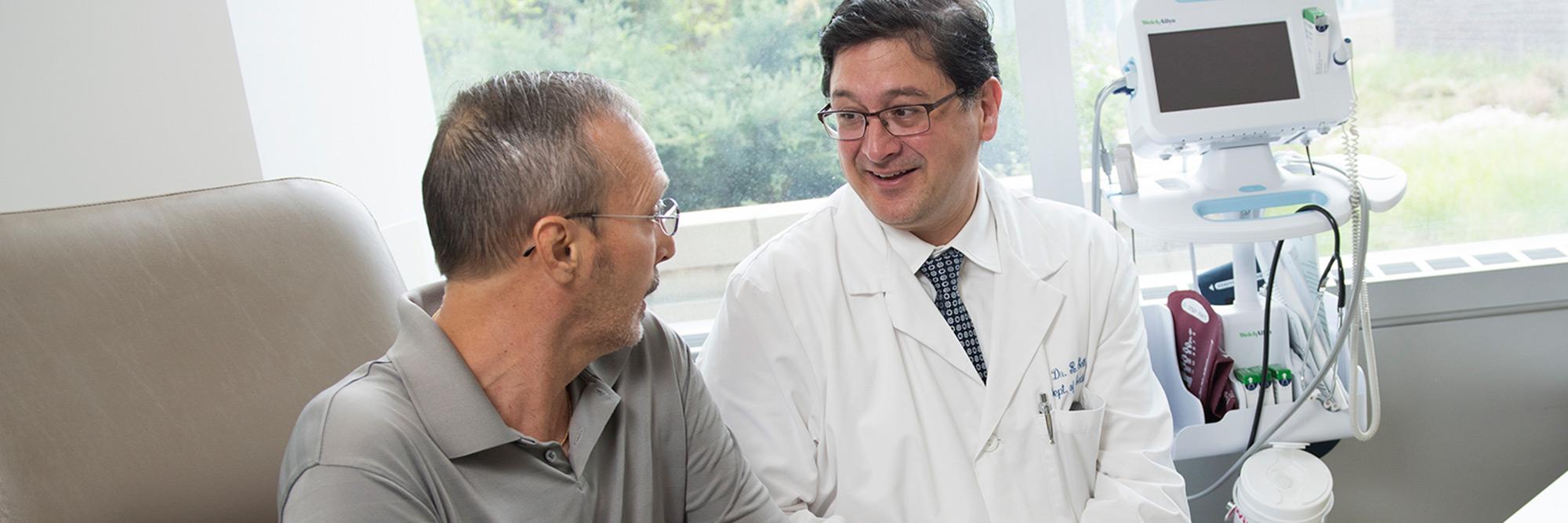 Doctor talking to patient