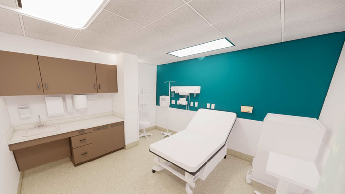 Typical Exam Room at new UCC - Community Location