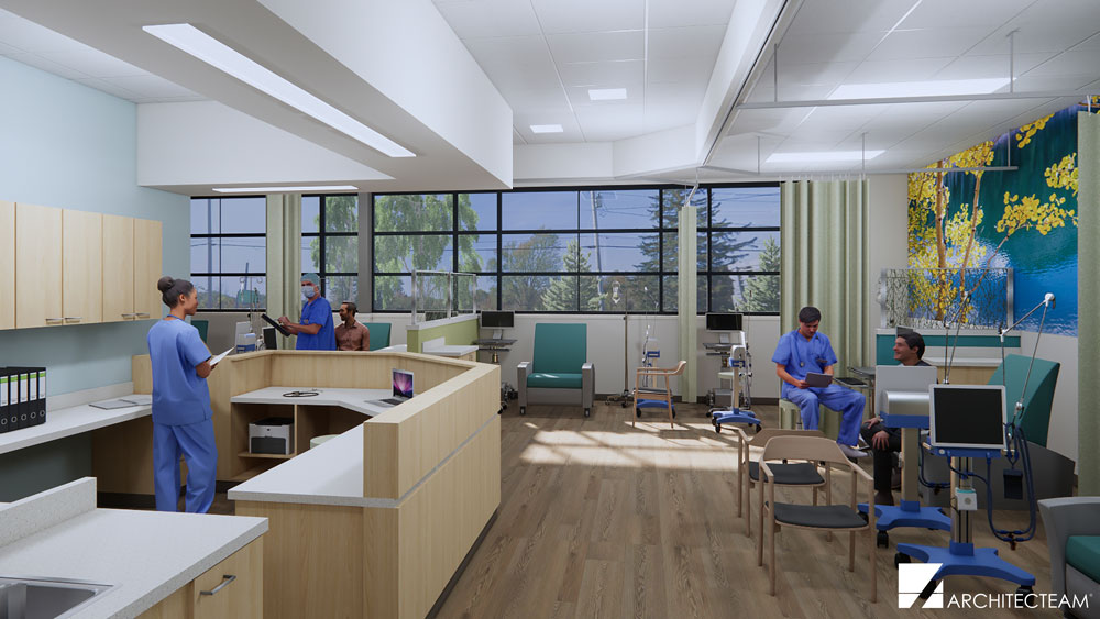 Proposed view of the Infusion suite at UCC Verona
