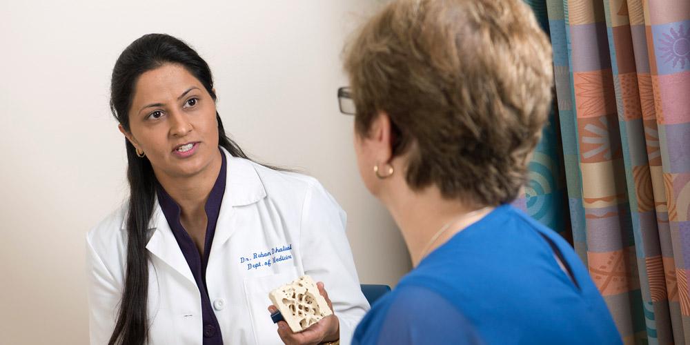 doctor discussing treatment with patient