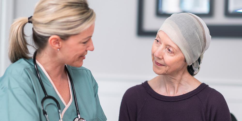 healthcare professional with patient