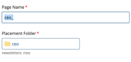 Page name