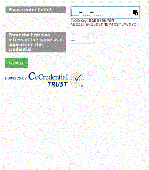 cedid validation demo