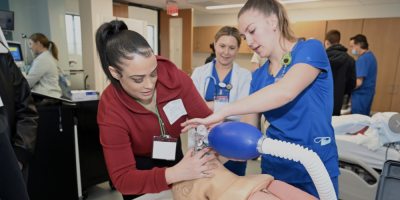 Hosting its second Simulation Saturday event, the College of Health Professions invited community college students to participate in a hands-on emergency room case!
