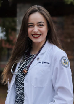 Sara Vukojevic in her white coat
