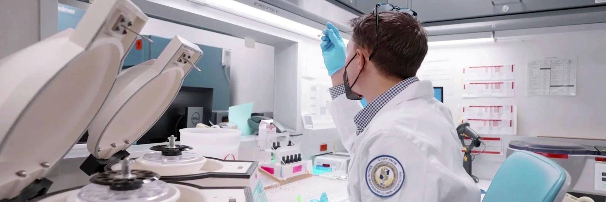Medical Technology student in labratory