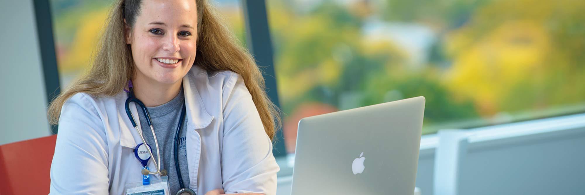 Student studying
