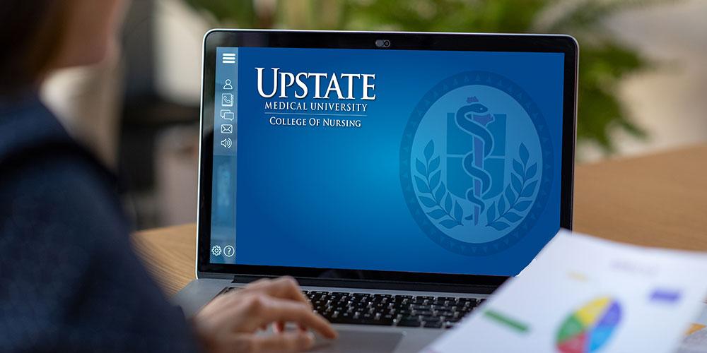 College of Nursing screen on laptop