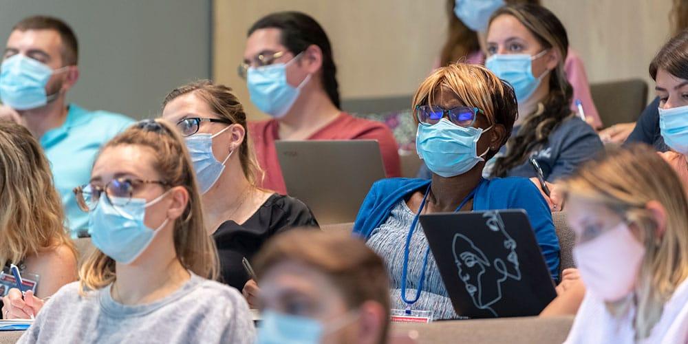 Students sitting in a lecture