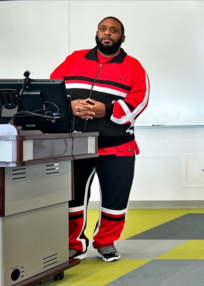 Al-amin Muhammad at podium
