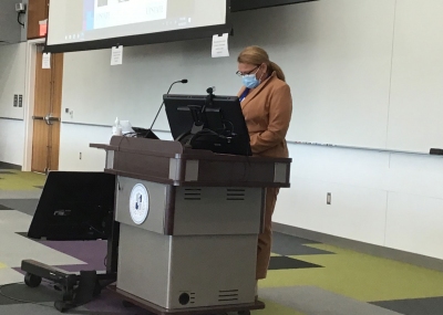 Dr. Austin-Ketch at podium