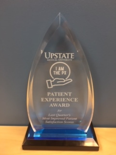 Hyperbarics received a Press Ganey Patient Experience Award