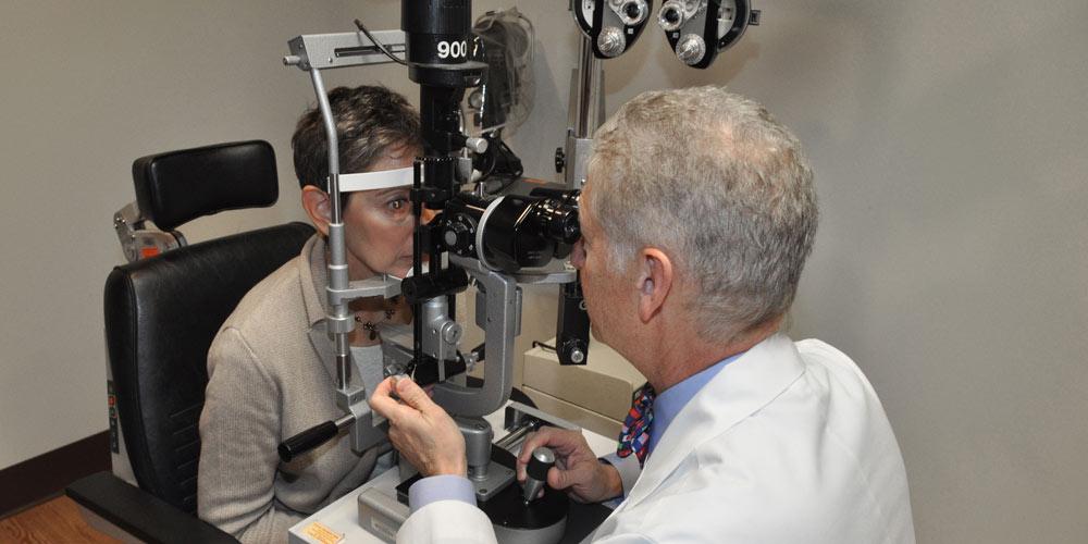 Dr. Fechtner with a patient