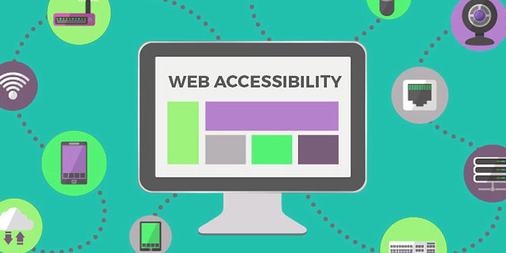 Web accessibility graphic showing various forms of technology