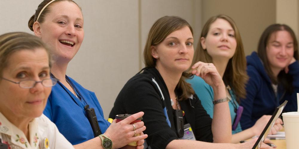 pediatric nurses in professional development course