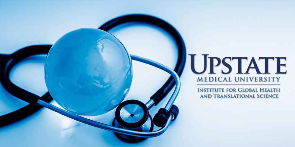 global health globe with stethescope