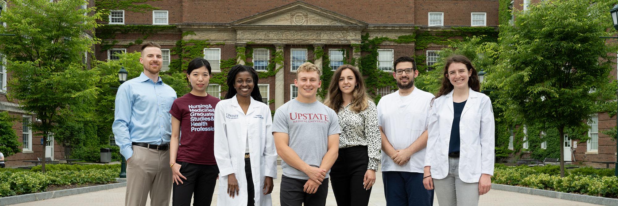 College of Graduate Studies students in front of Weiskotten Hall