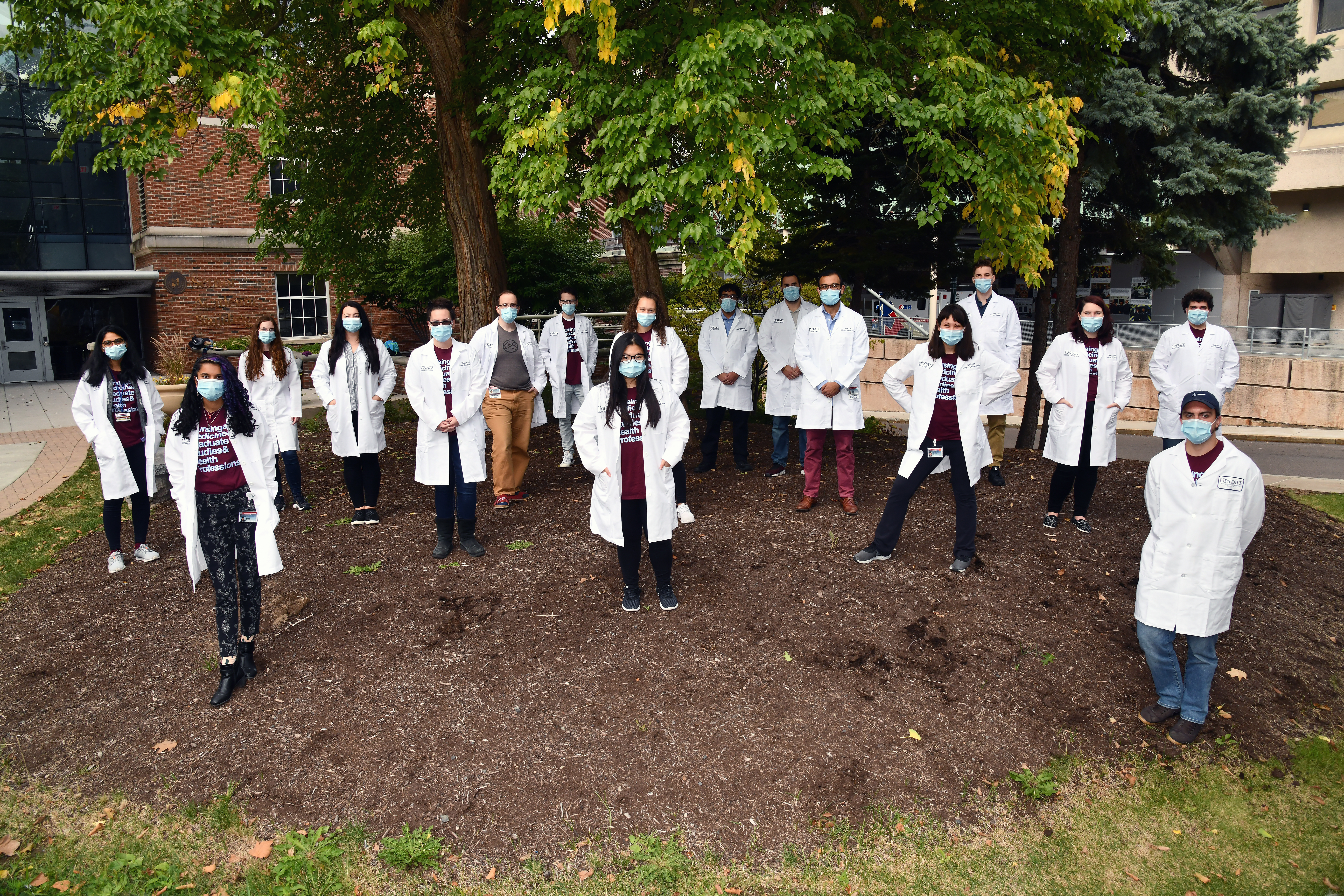 Dr. Mark Schmitt, Dean of the College of Graduate Studies, presented our first year graduate students with their customized, white lab coats at the annual Biomedical Sciences Retreat.