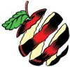 apple peel earth graphic