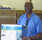 recycling used cartridges.