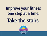 Take the Stairs signage