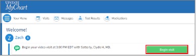 mychart screen