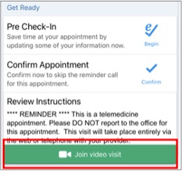 mychart screen