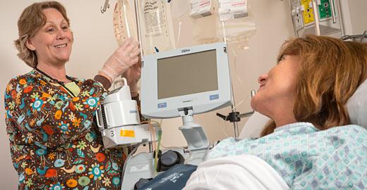 Nurse with patient