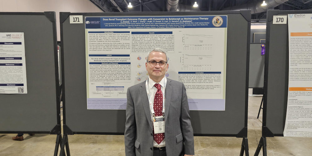 The gentleman with white hair is Dr. Rauf Shahbazov. (previously a transplant surgeon at SUNY, currently the head of Transplant at Albany Medical Center.)