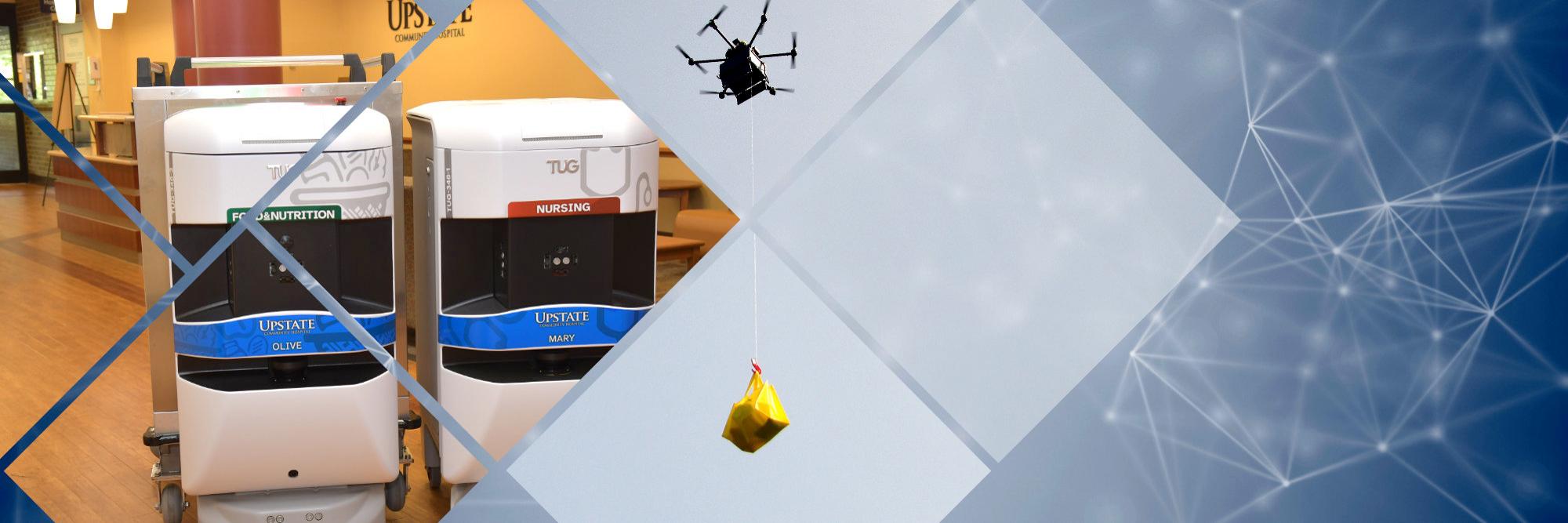 Collage of autonomous machines
