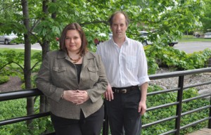 Jeanette Zoeckler with Michael Lax, MD, medical director of the Occupational Health Clinical Center