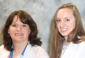 Registered dietitian nutritionist Rebecca Hausserman (at right) and stroke nurse Michelle Vallelunga