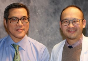 Larry Chin, MD, left, and Hans Kim