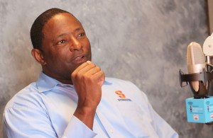 Dino Babers, head football coach at Syracuse University (photo by Jim Howe)