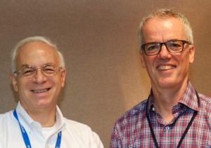 Robert Olick, PhD, JD, left, and Thomas Curran, MD (photo by Jim Howe)