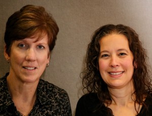 Ginnie Cronin, PhD, left, and Loren Cunningham (photo by Jim Howe)