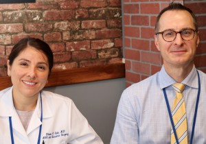 Flavia Soto, MD, and Jeffrey Albright, MD (photo by Jim Howe)
