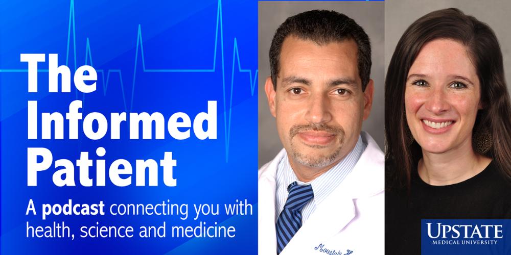 Surgeon Moustafa Hassan, MD, and nurse coordinator Maggie Wight of the Upstate Hernia and Abdominal Wall Reconstruction Program
