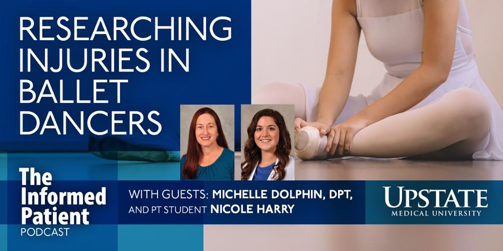 Upstate doctor of physical therapy Michelle Dolphin, left, and physical therapy student Nicole Harry have researched Achilles tendon injuries in ballet dancers.