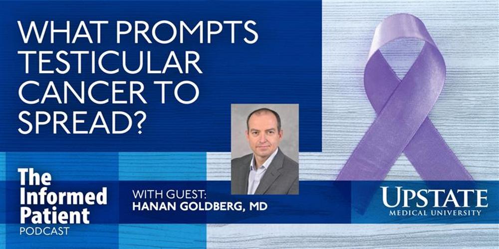 What prompts testicular cancer to spread? with guest Hanan Goldberg, MD, on Upstate's The Informed Patient podcast