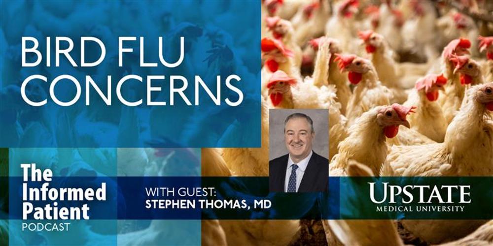 Bird flu concerns, with guest Stephen Thomas, MD, on Upstate's The Informed Patient podcast