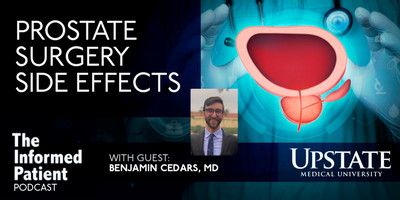 Prostate removal can lead to incontinence, erectile dysfunction