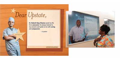 A campaign to recognize star hospital employees resulted in a rotating series of posters at the community and downtown campuses.